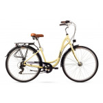 Mestský bicykel 28" Romet Sonata krémovo-čierny 6-prevodový hliníkový 17"